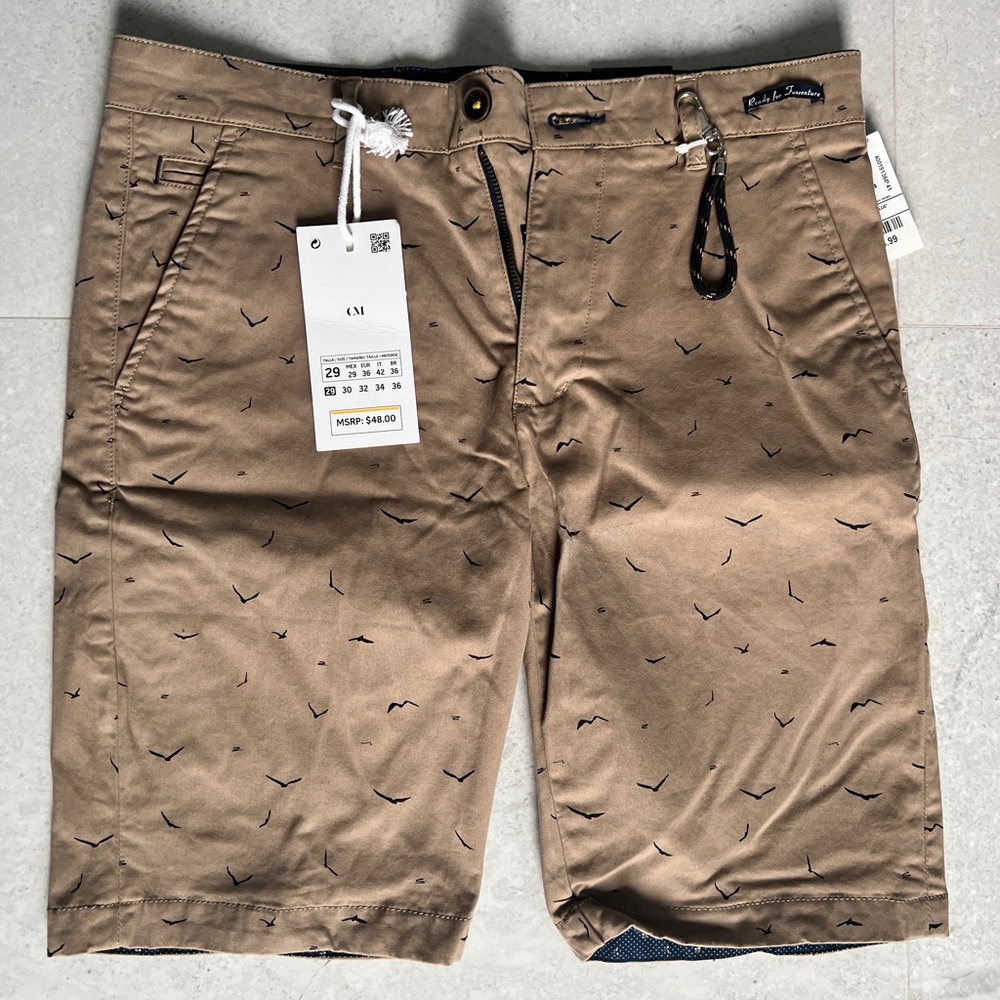 Paul & Shark Tan Flat Front Shorts